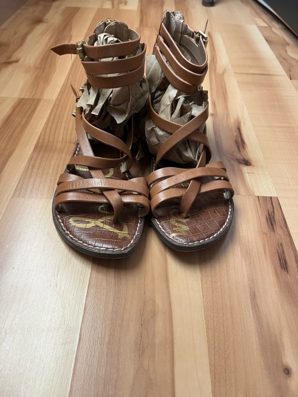 Sam Edelman Brown Strappy Gladiator Sandals